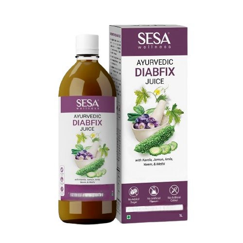 Sesa Ayurvedic Diabfix Juice with Karela Jamun Juice - Distacart