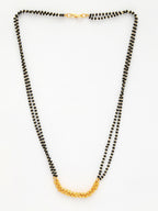 NVR Women's Gold-Polished Black Beaded Mangalsutra - Distacart