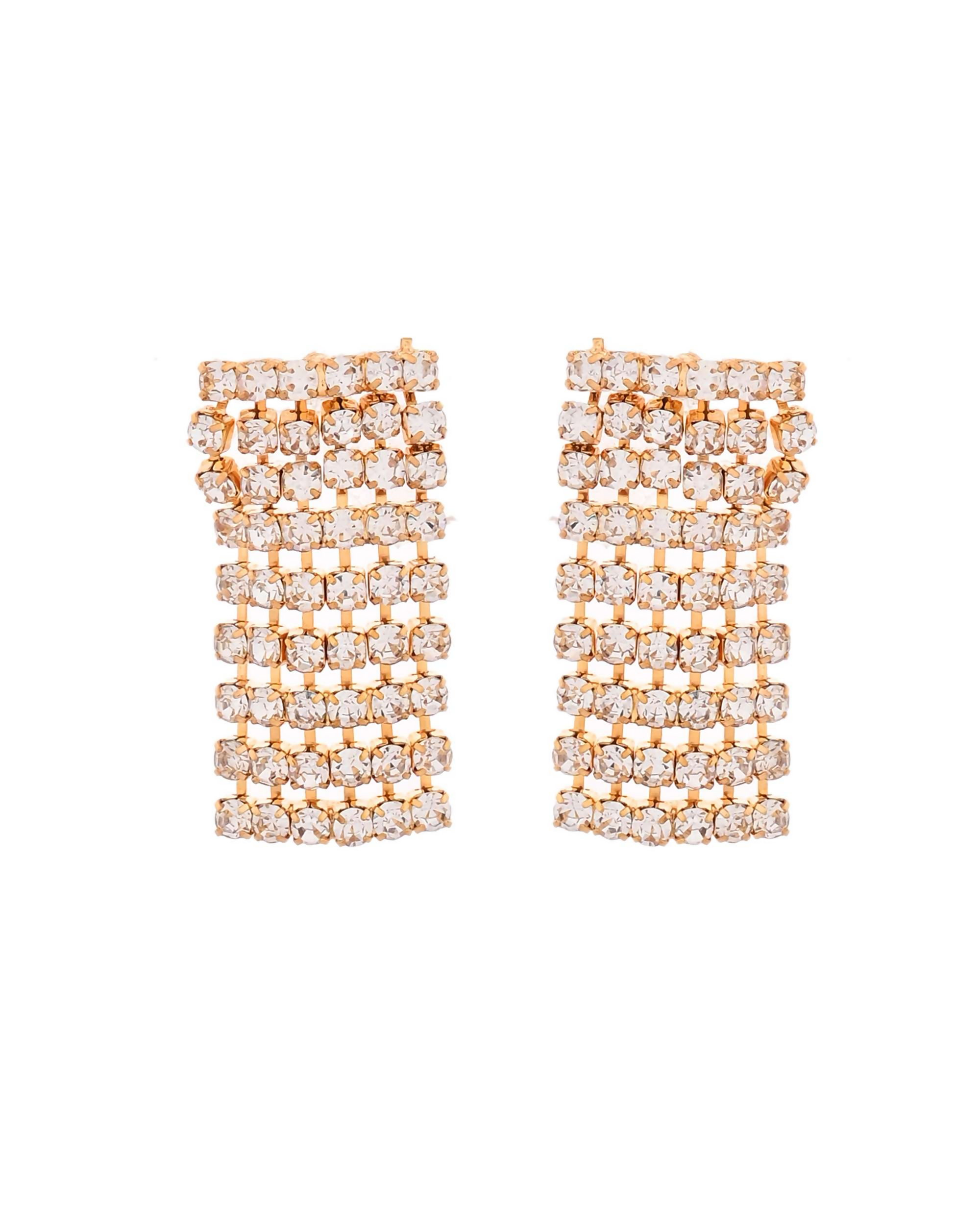 Jewels Nest Gold-Plated American Diamond Wide Choker Necklace Set