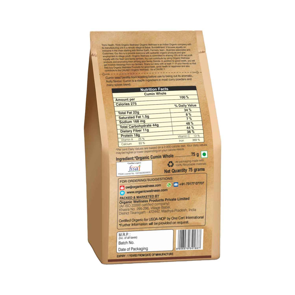 Organic Wellness Cumin Whole - Distacart