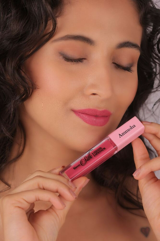 Ammoha Cosmetics Long-Lasting, Matte-Finished Rosewood Glow Color Liquid Lipstick