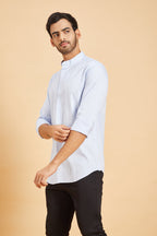 Skii Chinese Collar Designer Men's Shirt by Hilo Design