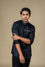 Black Vague Designer Men's Shirt by Hilo Design