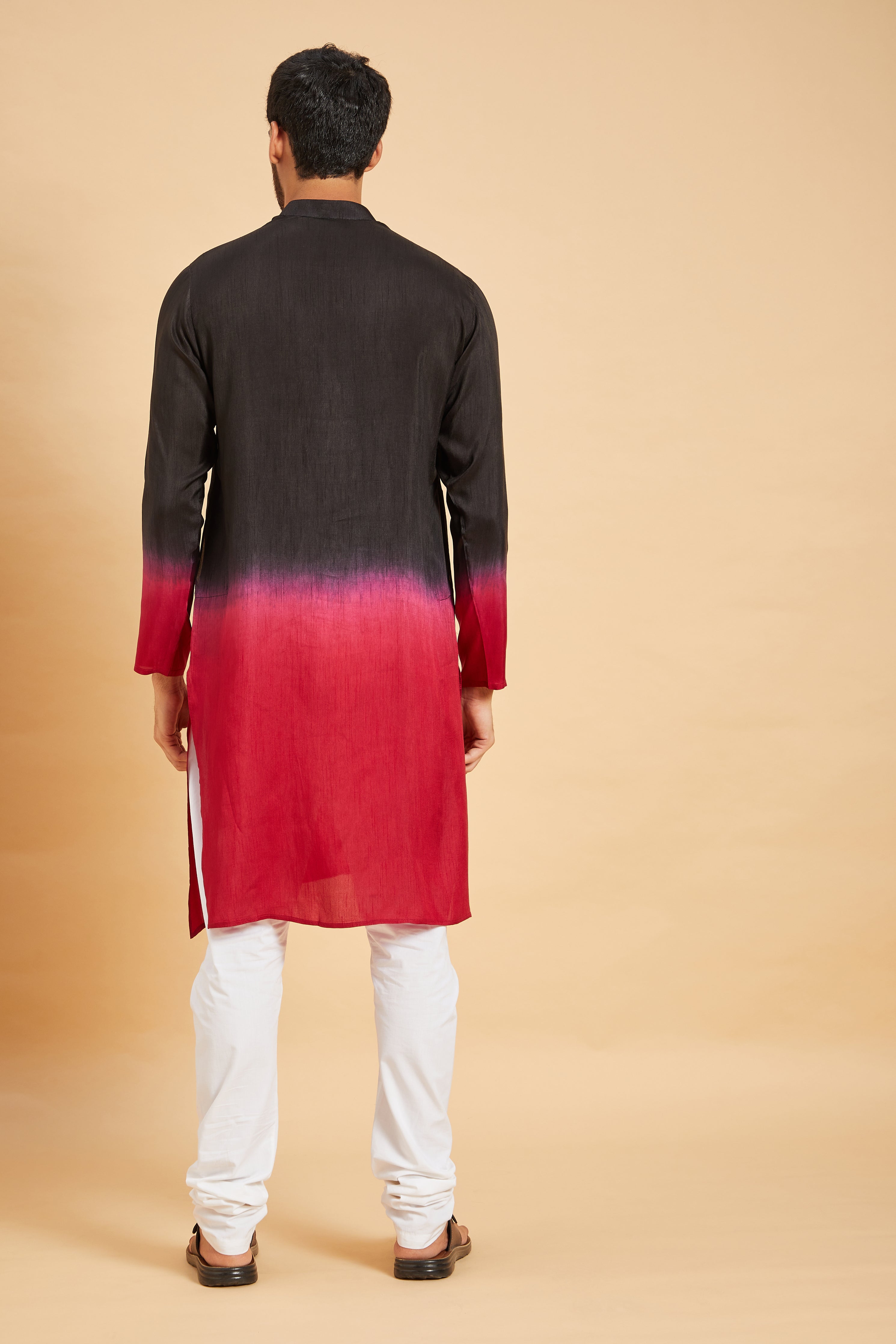 Red Knight Ombre Kurta by Hilo Design
