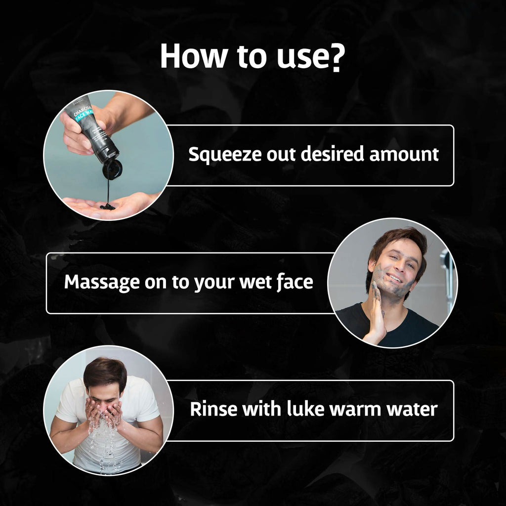Bombay Shaving Company Charcoal Face Wash for Men Anti Pollution, Oil Control and Brightening