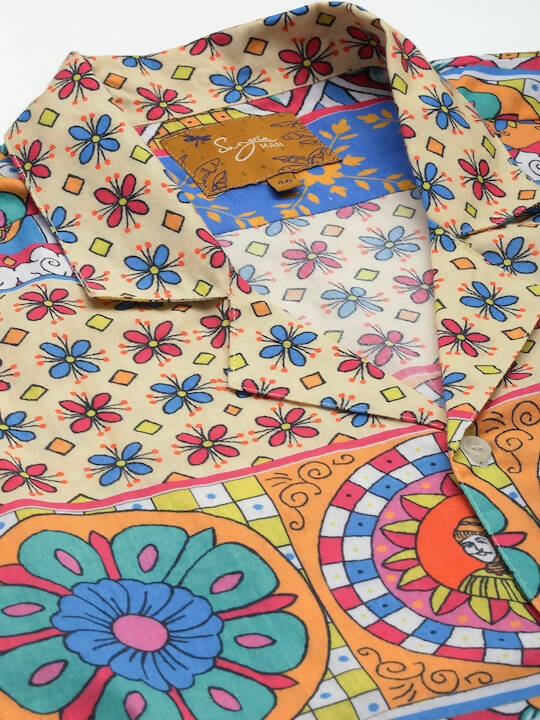 Multicoloured Relaxed Opaque Printed Casual Resort Shirt - Mahotsav