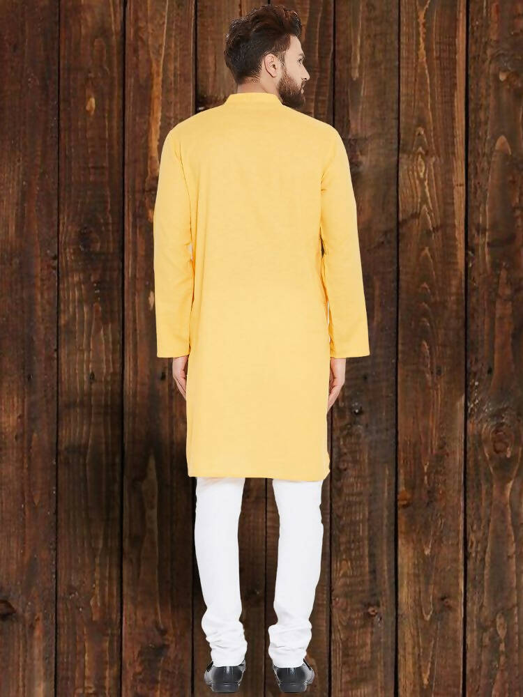 Even Apparels Pure Cotton Yellow Kurta - Yellow