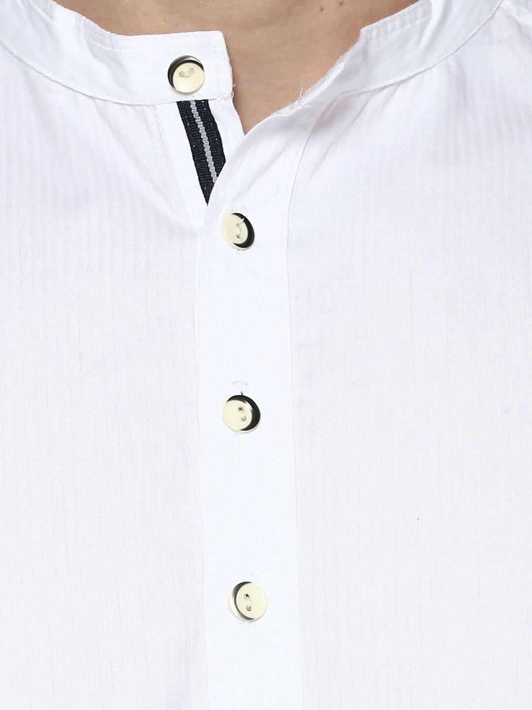 Even Apparels Band Collar White Color Pure Cotton Men's Kurta - Distacart