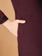 Vastranavya Maroon Exclusive Festival Wear Viscose Silk Thread with Sequence Embroidered Work Kurta with Dupatta