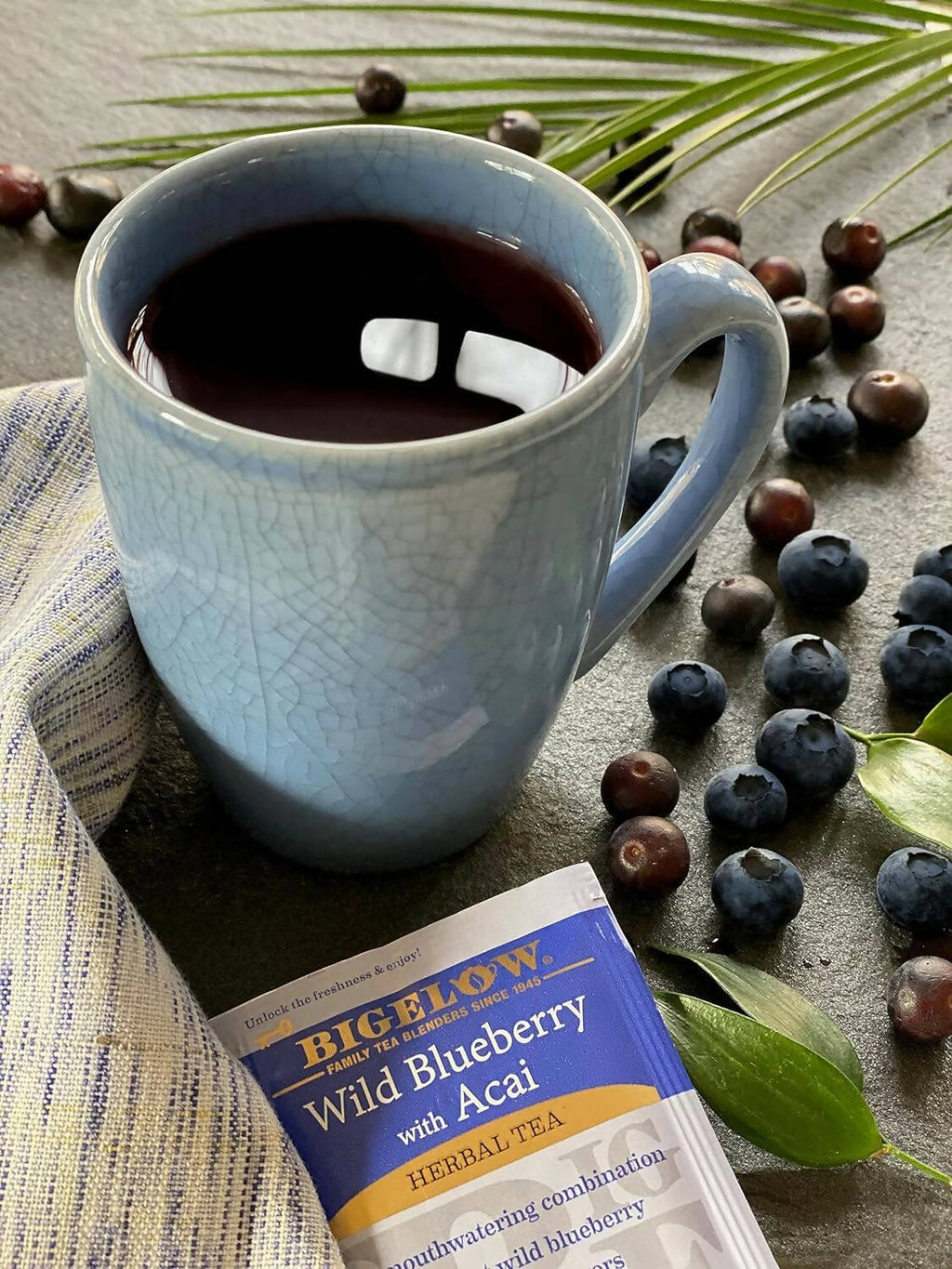 Bigelow Tea Wild Blueberry With Acai Herbal Tea With Freshness & Aroma Caffeine Free - Distacart