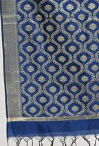 Mominos Fashion Moeza Women's Banarsi Silk All Over Woven Design Navy Blue Dupatta - Distacart