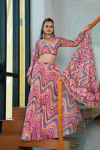AI Fashion Multi Chinnon Designer Navratri Wear Lehenga Choli Collection