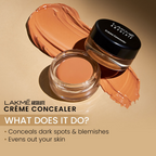 Lakme Unreal Cover Creme Concealer Lightweight & Hydrating - Walnut