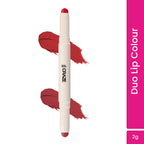 Swiss Beauty CRAZE Duo 2 In 1 Satin Matte Finish Lipstick Non-Transfer Lip Colour - 01 Party Ready