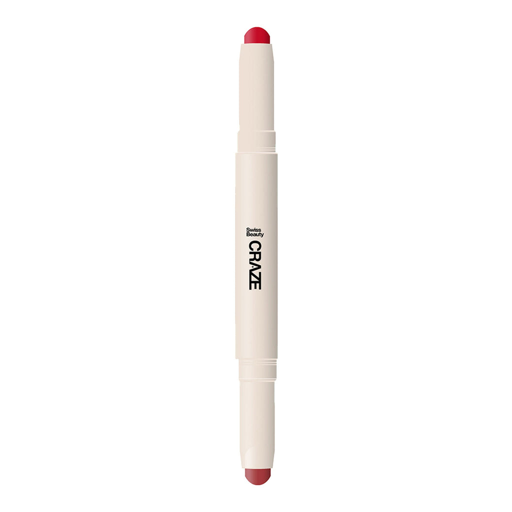 Swiss Beauty CRAZE Duo 2 In 1 Satin Matte Finish Lipstick Non-Transfer Lip Colour - 01 Party Ready - Distacart