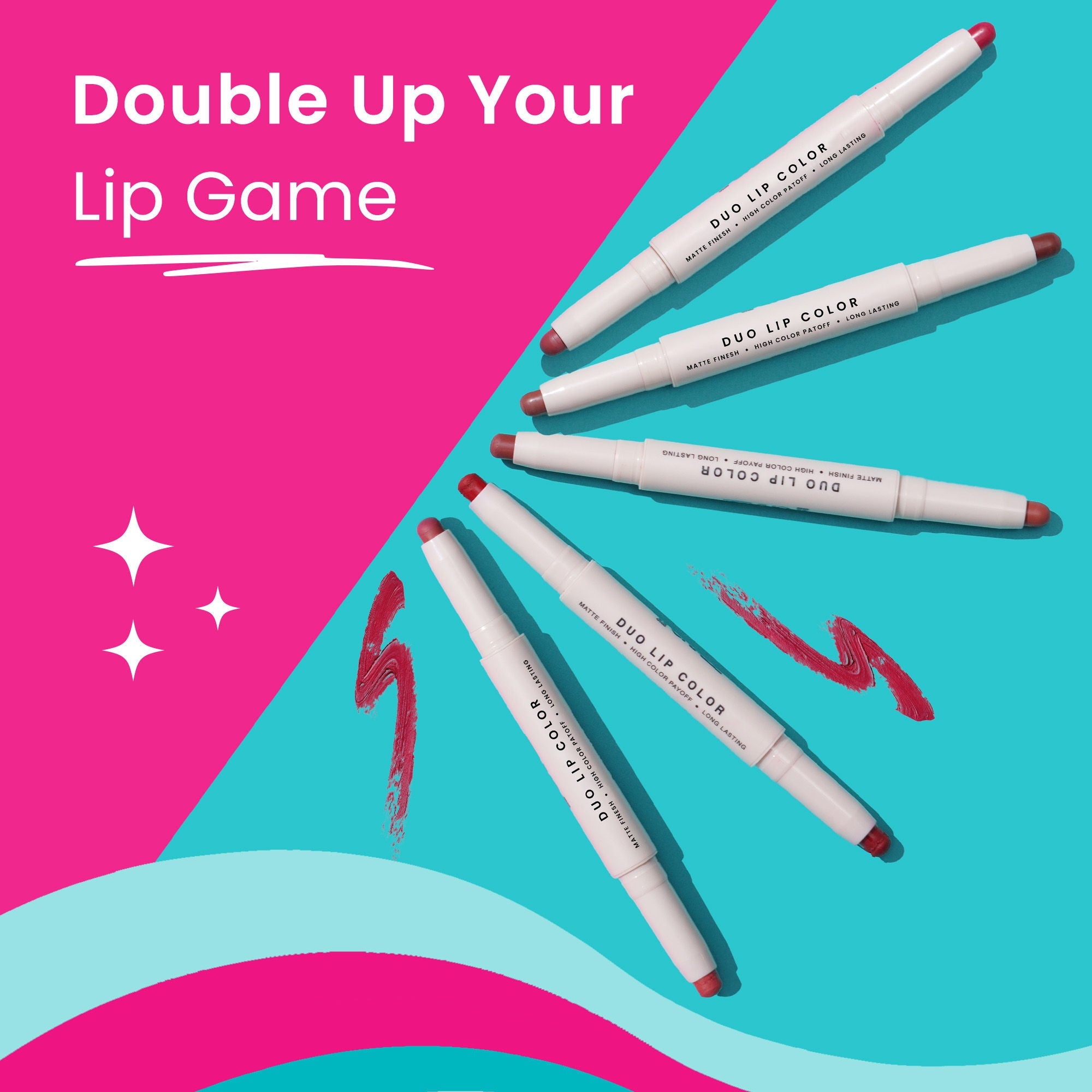 Swiss Beauty CRAZE Duo 2 In 1 Satin Matte Finish Lipstick Non-Transfer Lip Colour - 04 Terrafic Pink - Distacart