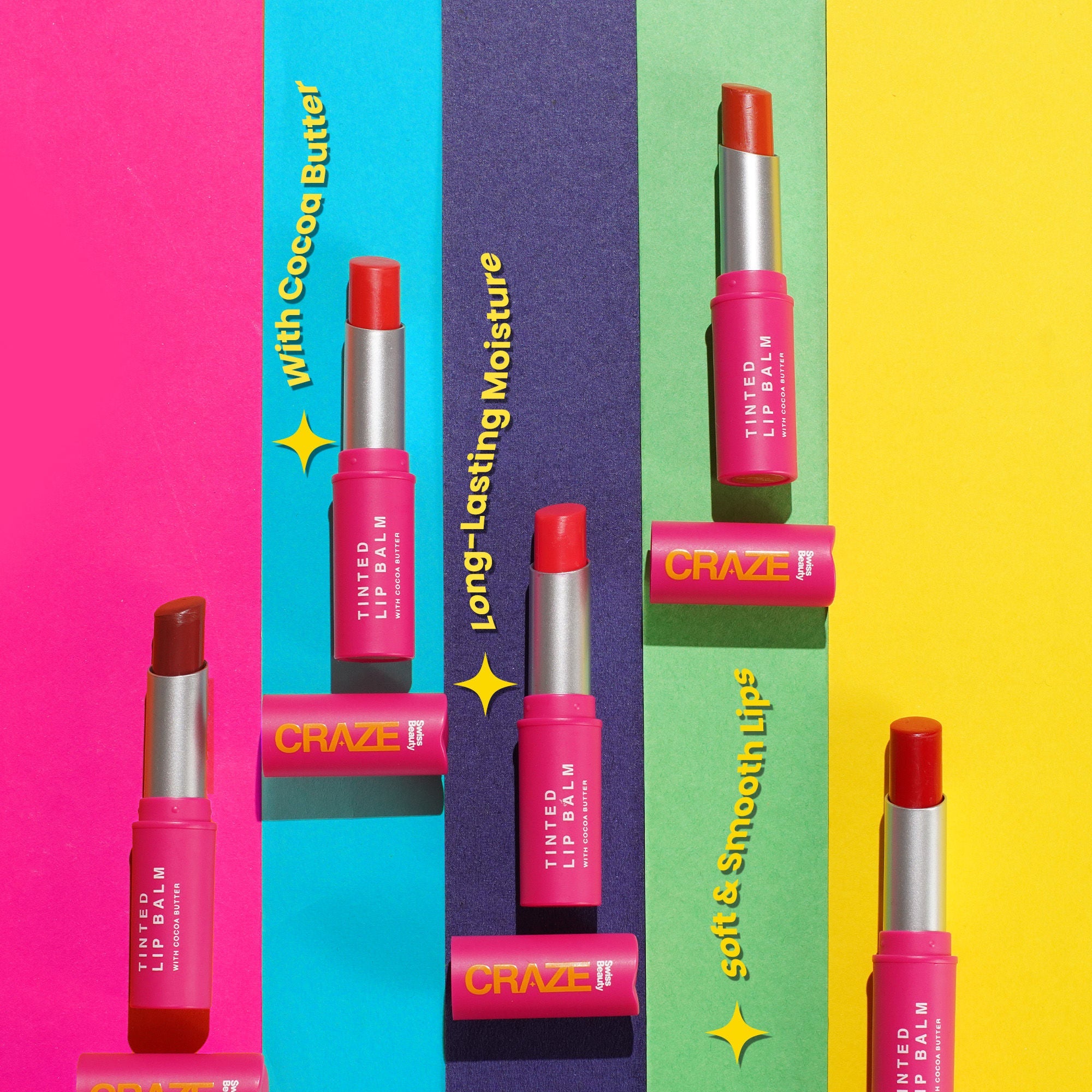 Swiss Beauty CRAZE Tinted Weightless Sheer Coverage Lip Balm With Cocoa Butter - 01 Marshmallow - Distacart