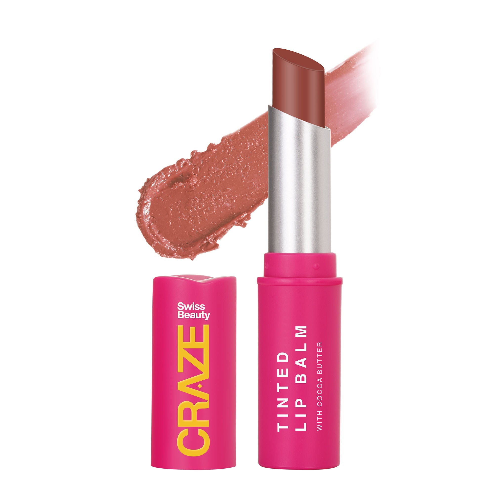 Swiss Beauty CRAZE Tinted Weightless Sheer Coverage Lip Balm With Cocoa Butter - 01 Marshmallow - Distacart