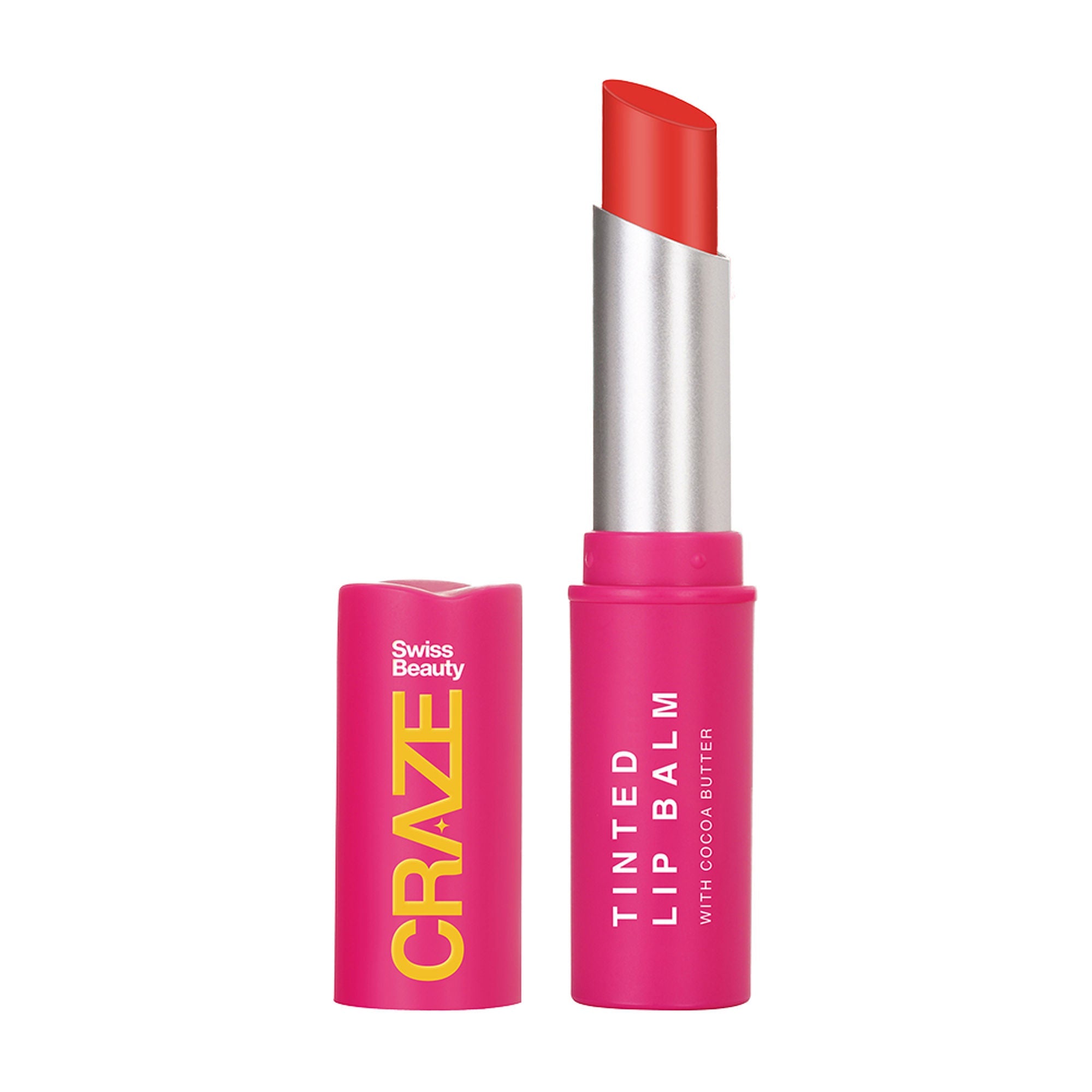 Swiss Beauty CRAZE Tinted Weightless Sheer Coverage Lip Balm With Cocoa Butter - 03 Cherry Crush - Distacart