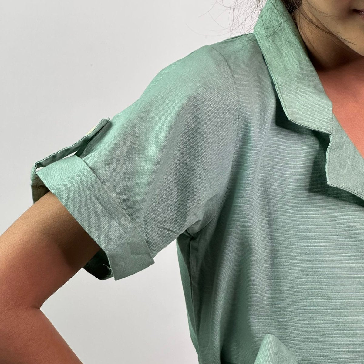 ArthLife Seafoam Green Watermelon Shirt Dress