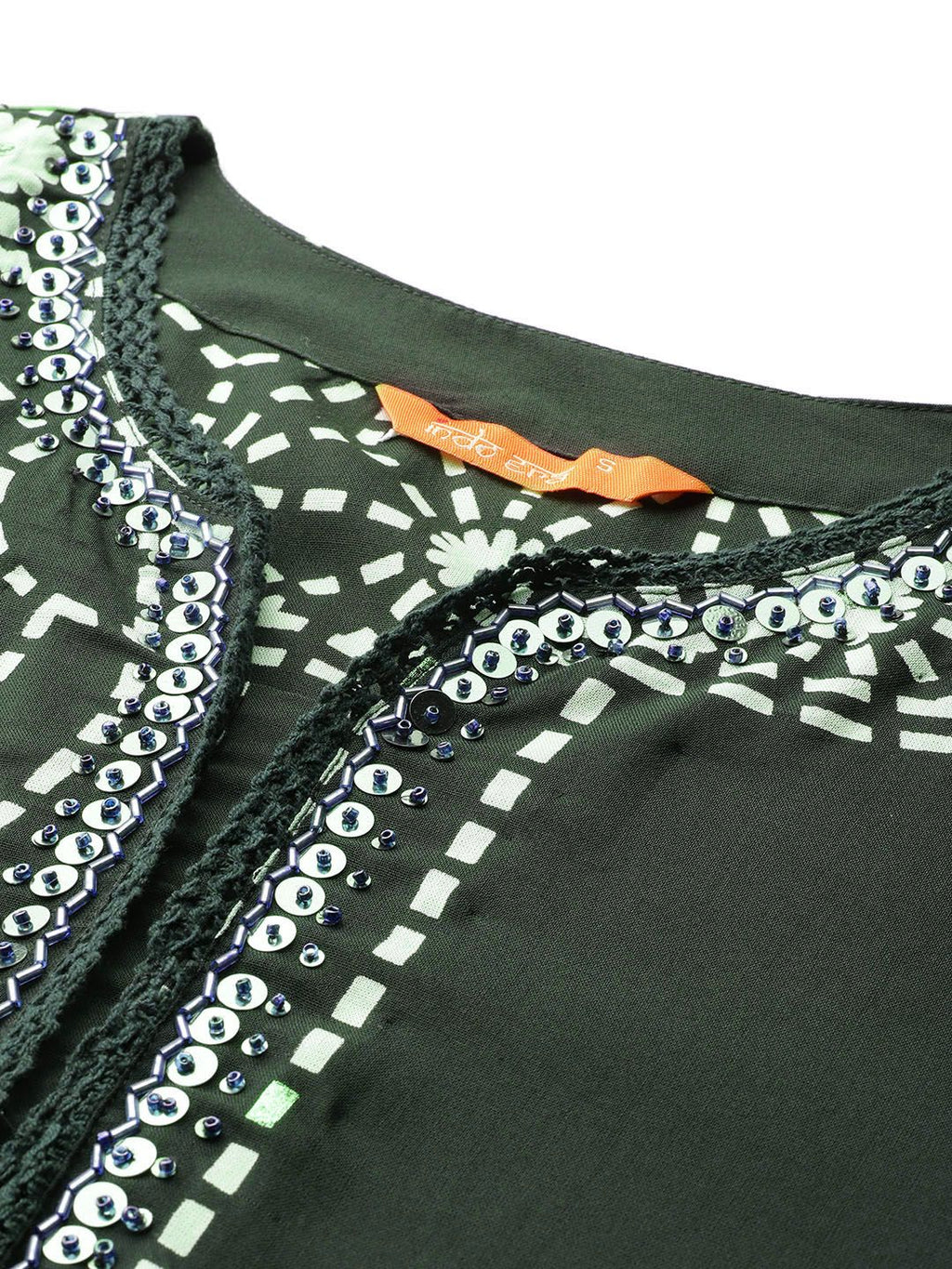 Indo Era Printed Beads & Stones Kurta with Trousers - Distacart