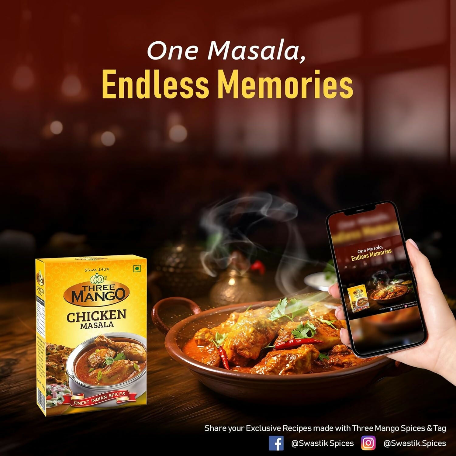 Three Mango Chicken Masala Powder - Distacart