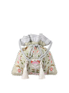 Masq Green & Pink Embellished Embroidered Potli Clutch - Distacart