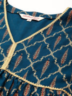 All About You Ethnic Motifs Foil Print Gotta Patti Detail Kurta with Palazzos