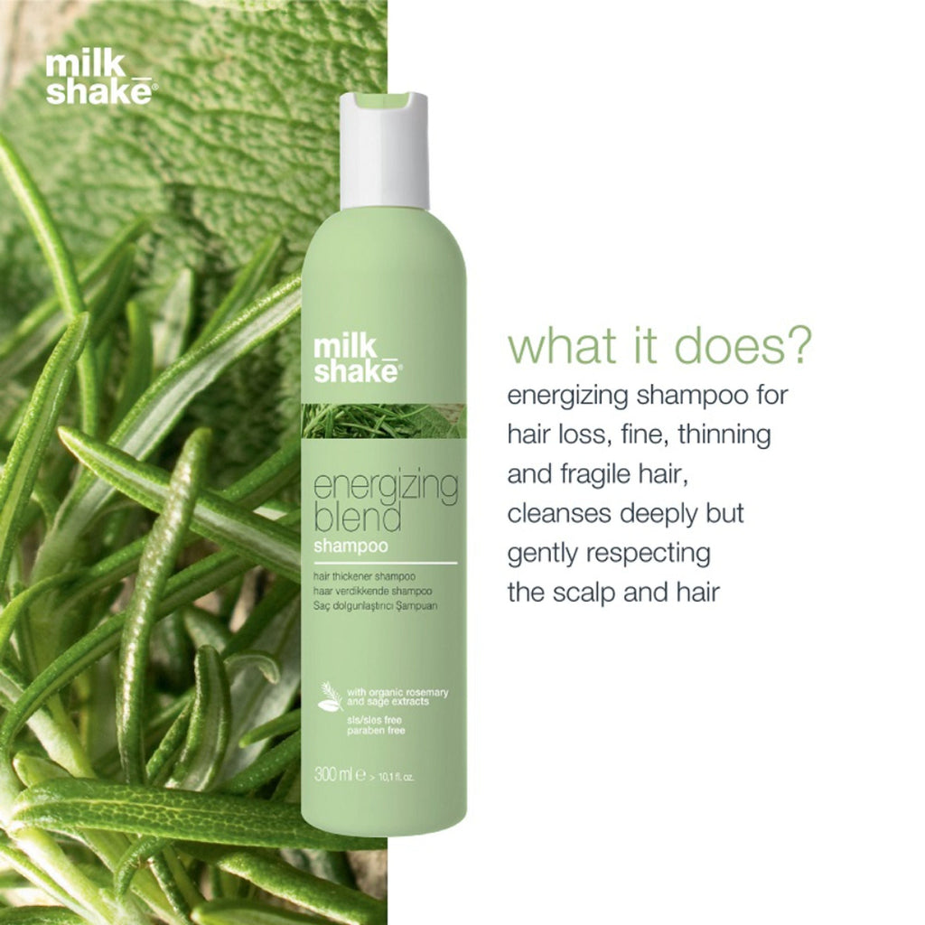 Milkshake Energizing Blend Shampoo For Hair Loss, Fine Hair With Organic Rosemary & Sage