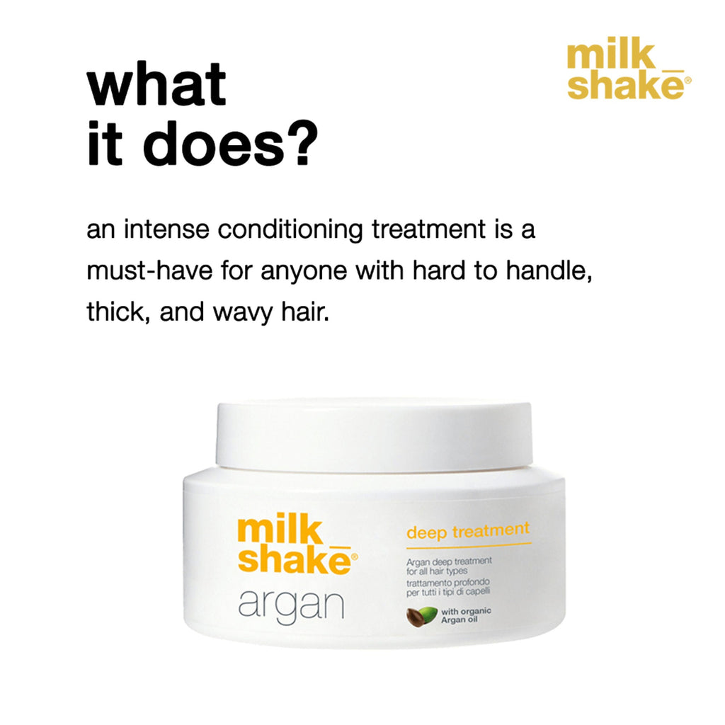 Milkshake Argan Mask For Deep Nourishment & Frizz Free - Thick & Wavy Hair