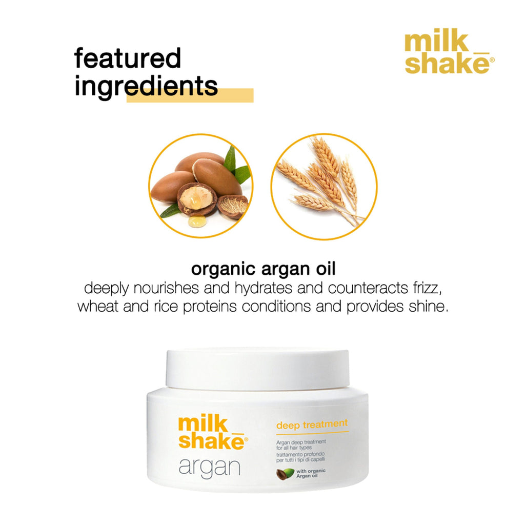 Milkshake Argan Mask For Deep Nourishment & Frizz Free - Thick & Wavy Hair