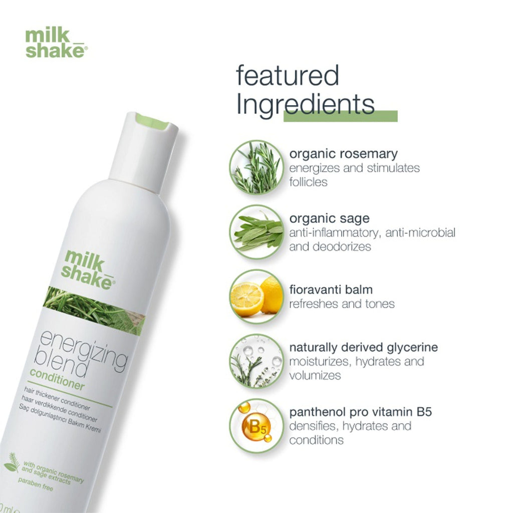 Milkshake Energizing Blend Conditioner For Hair Loss With Organic Rosemary & Sage