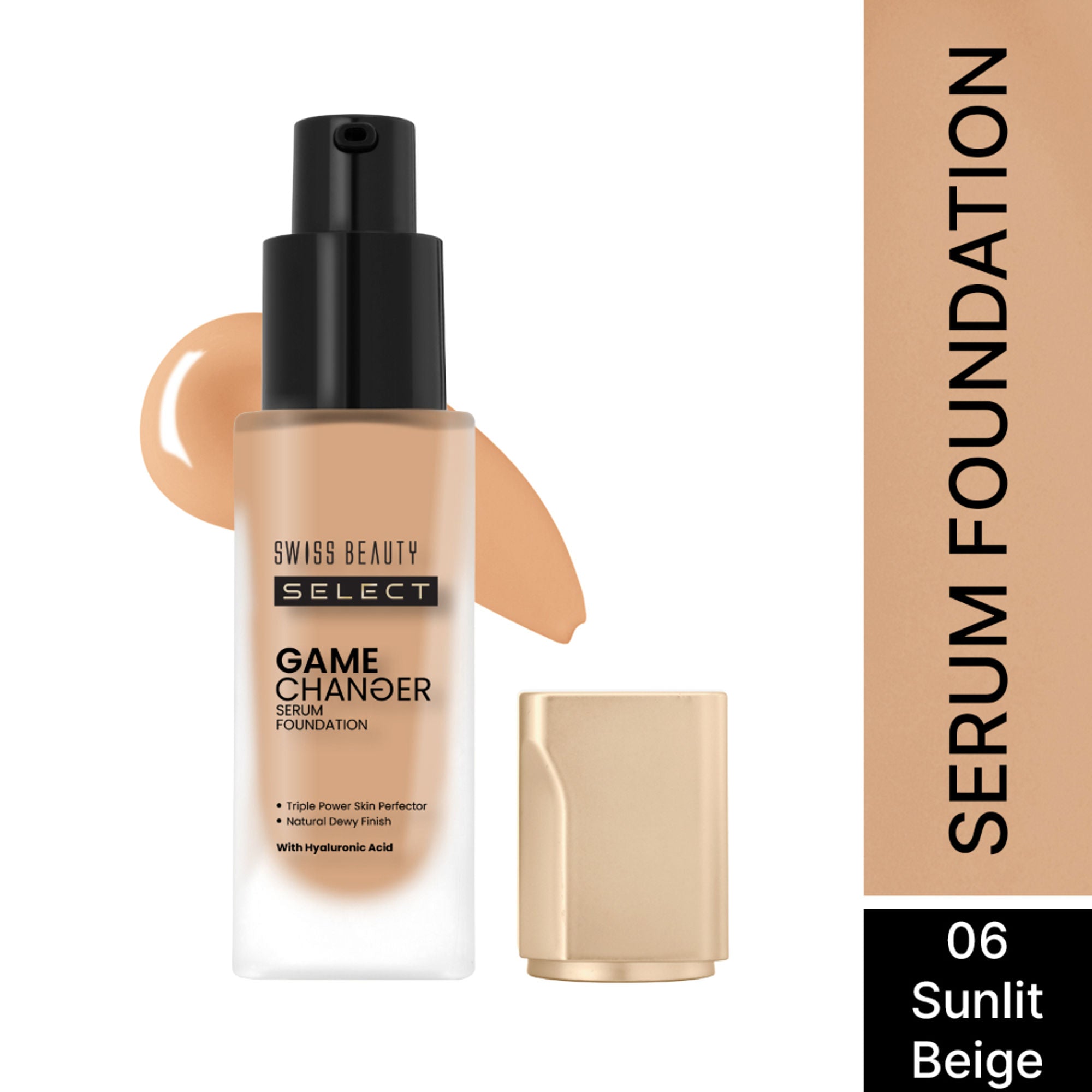 Swiss Beauty Select Game Changer Serum Foundation With Natural and Dewy Finish - 6. Sunlit Beige