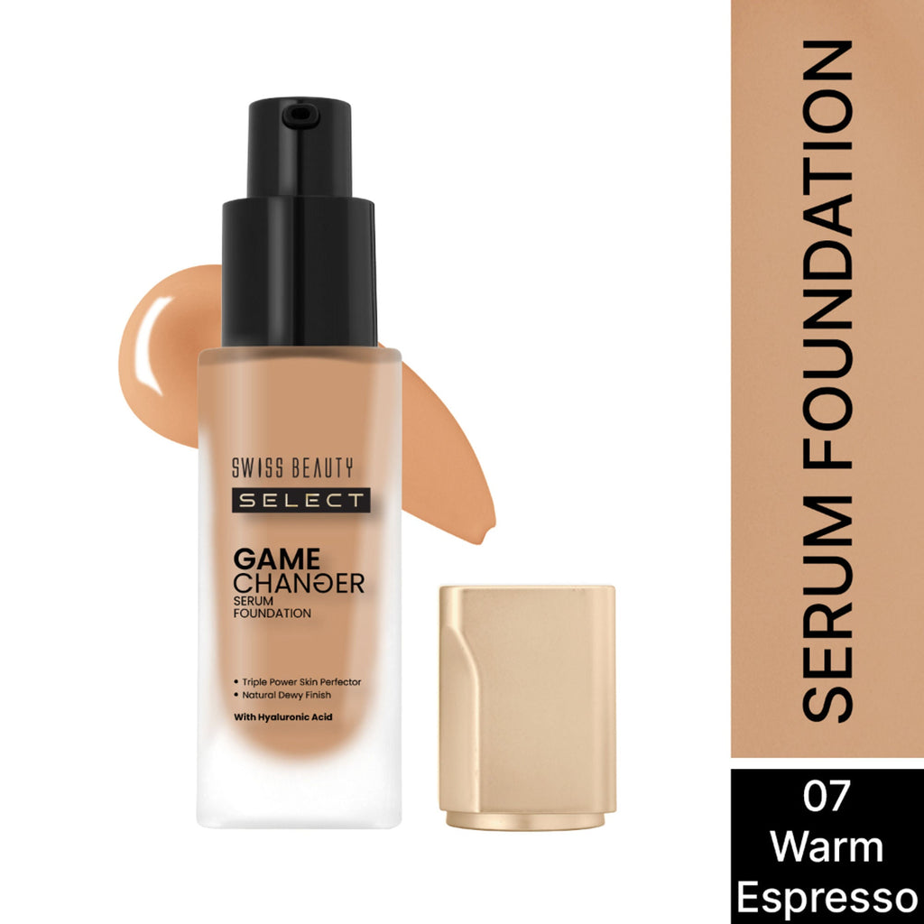 Swiss Beauty Select Game Changer Serum Foundation With Natural and Dewy Finish - 7. Warm Espresso