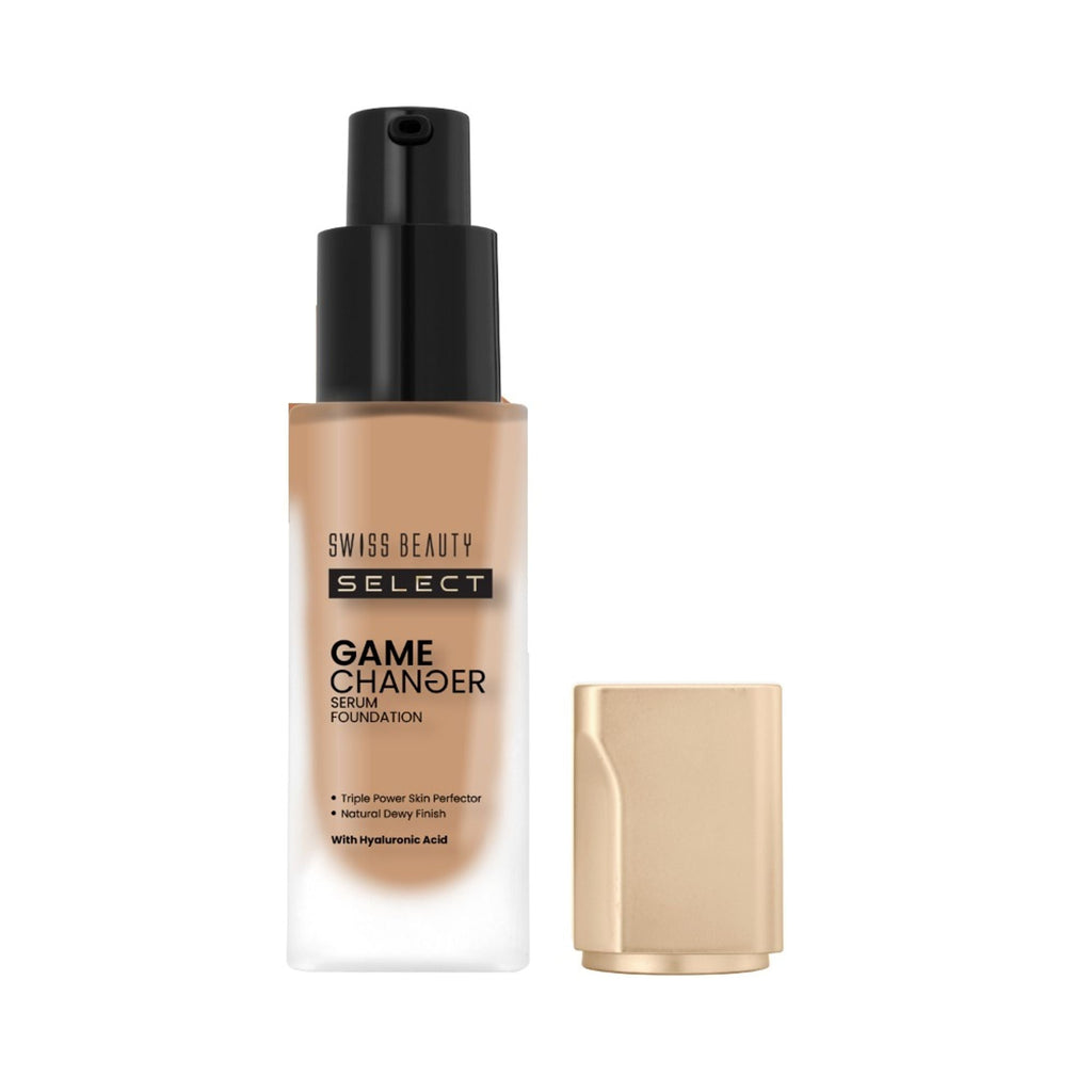 Swiss Beauty Select Game Changer Serum Foundation With Natural and Dewy Finish - 8. Golden Toffee - Distacart