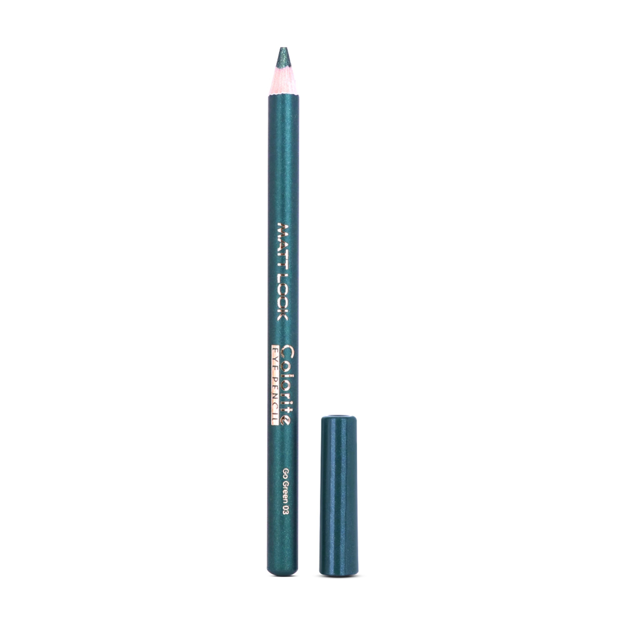 Matt Look Colorite Long Lasting Smudge Proof Eye Liner Pencil - Go Green 03