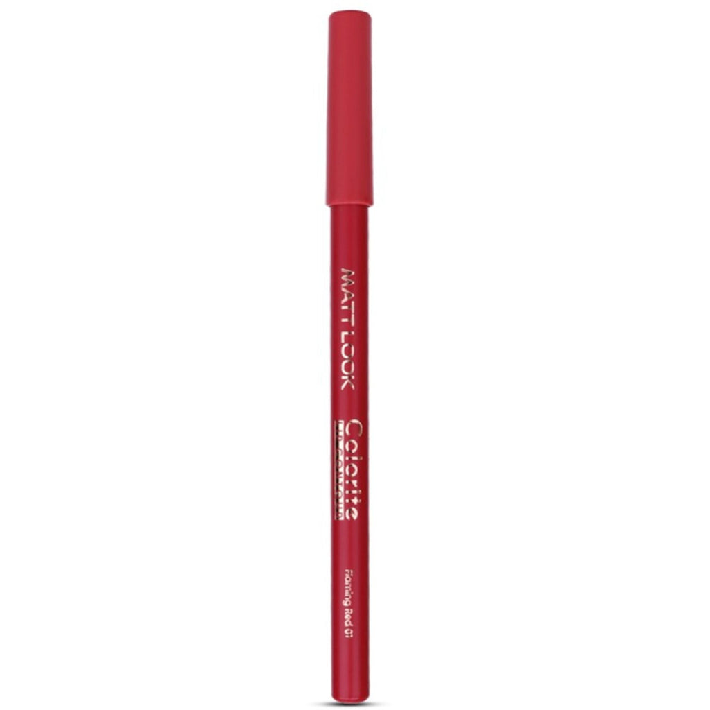 Matt Look Colorite Lip Contour Professional Matte Lip Color Pencil - Flaming Red 01