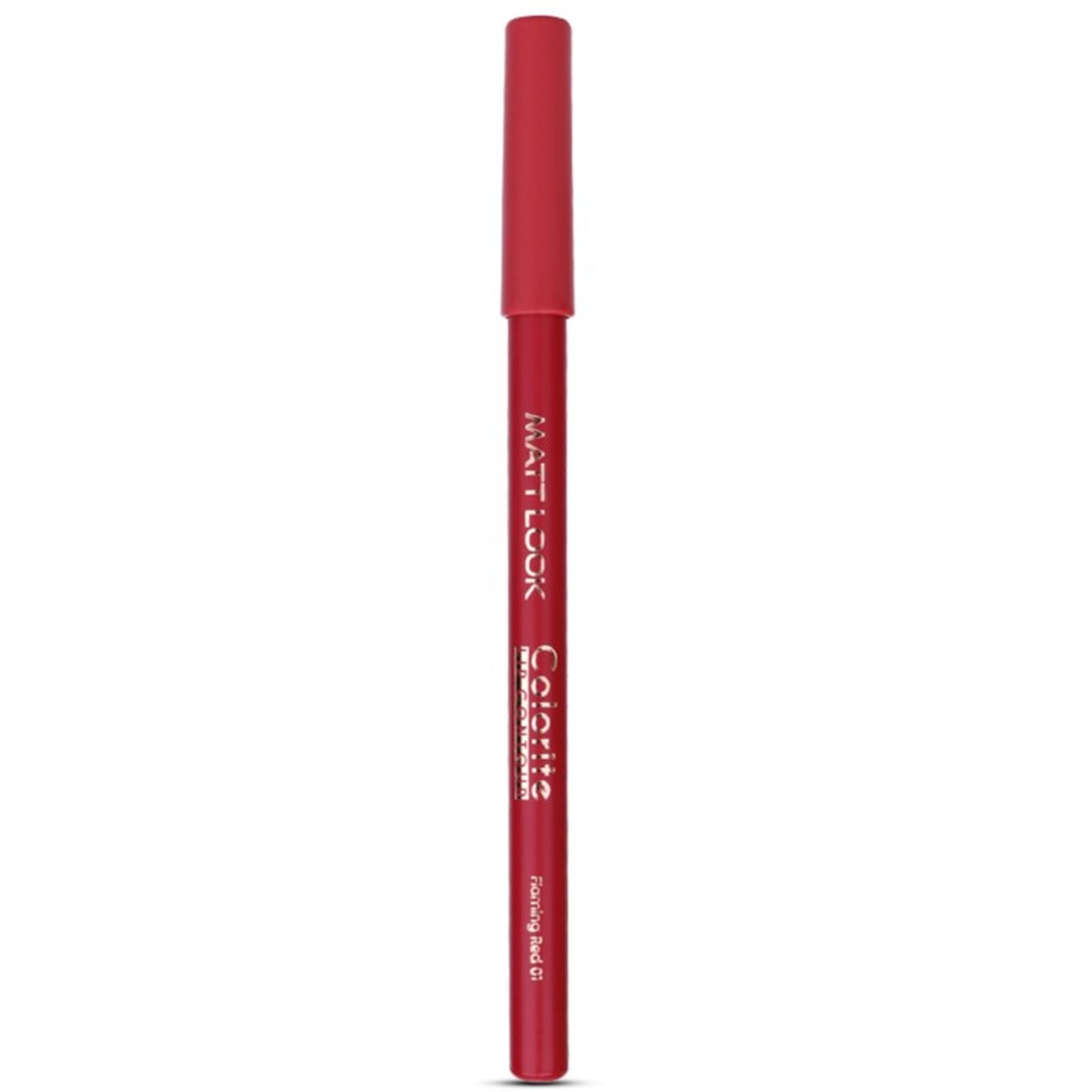 Matt Look Colorite Lip Contour Professional Matte Lip Color Pencil - Flaming Red 01