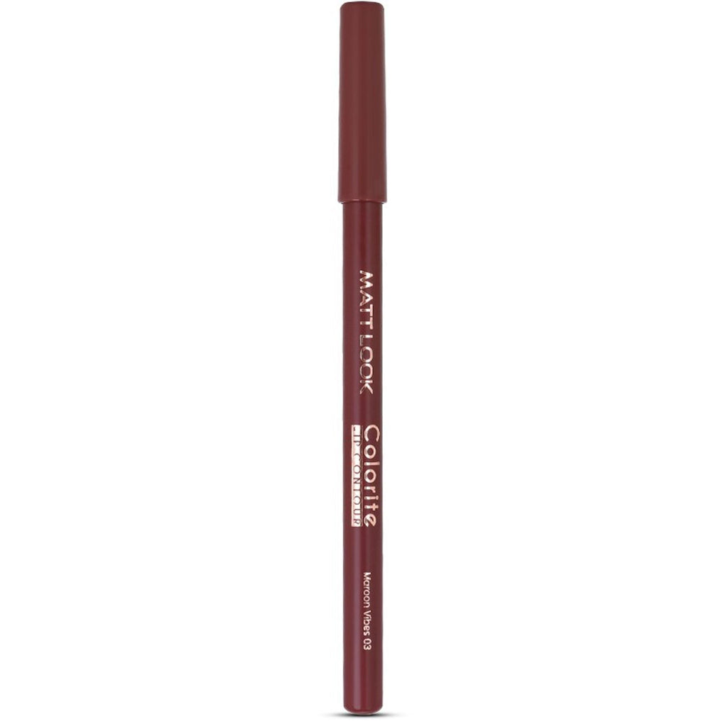 Matt Look Colorite Lip Contour Professional Matte Lip Color Pencil - Maroon Vibes 03