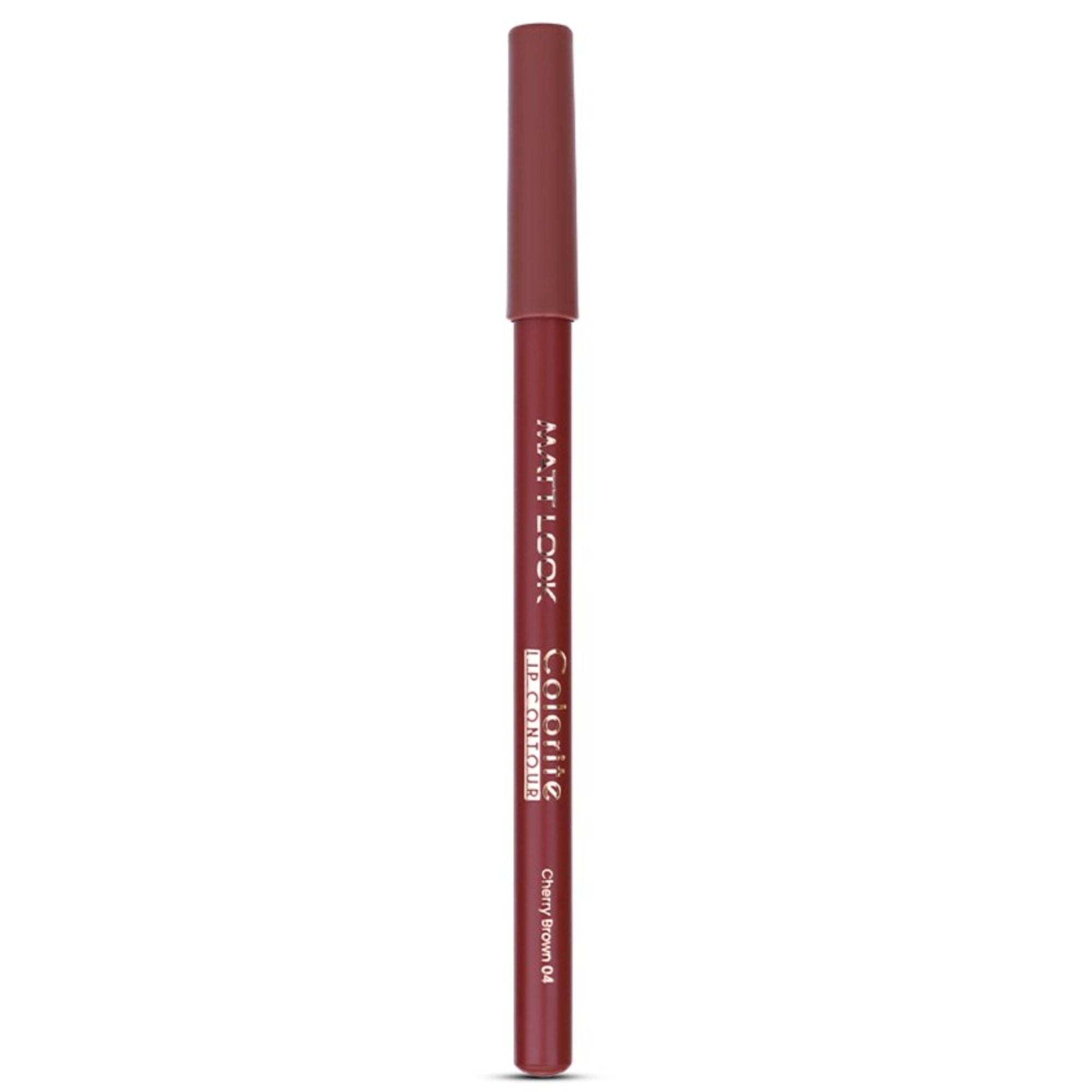 Matt Look Colorite Lip Contour Professional Matte Lip Color Pencil - Cherry Brown 04