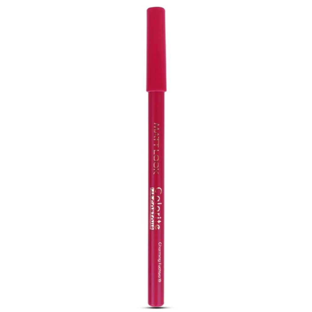 Matt Look Colorite Lip Contour Professional Matte Lip Color Pencil - Charming Fuchsia 19