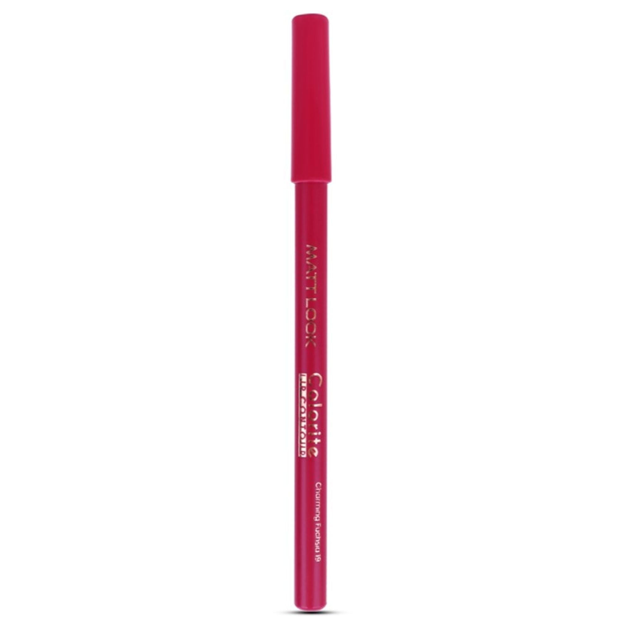 Matt Look Colorite Lip Contour Professional Matte Lip Color Pencil - Charming Fuchsia 19