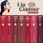 Matt Look Colorite Lip Contour Professional Matte Lip Color Pencil - Charming Fuchsia 19 - Distacart