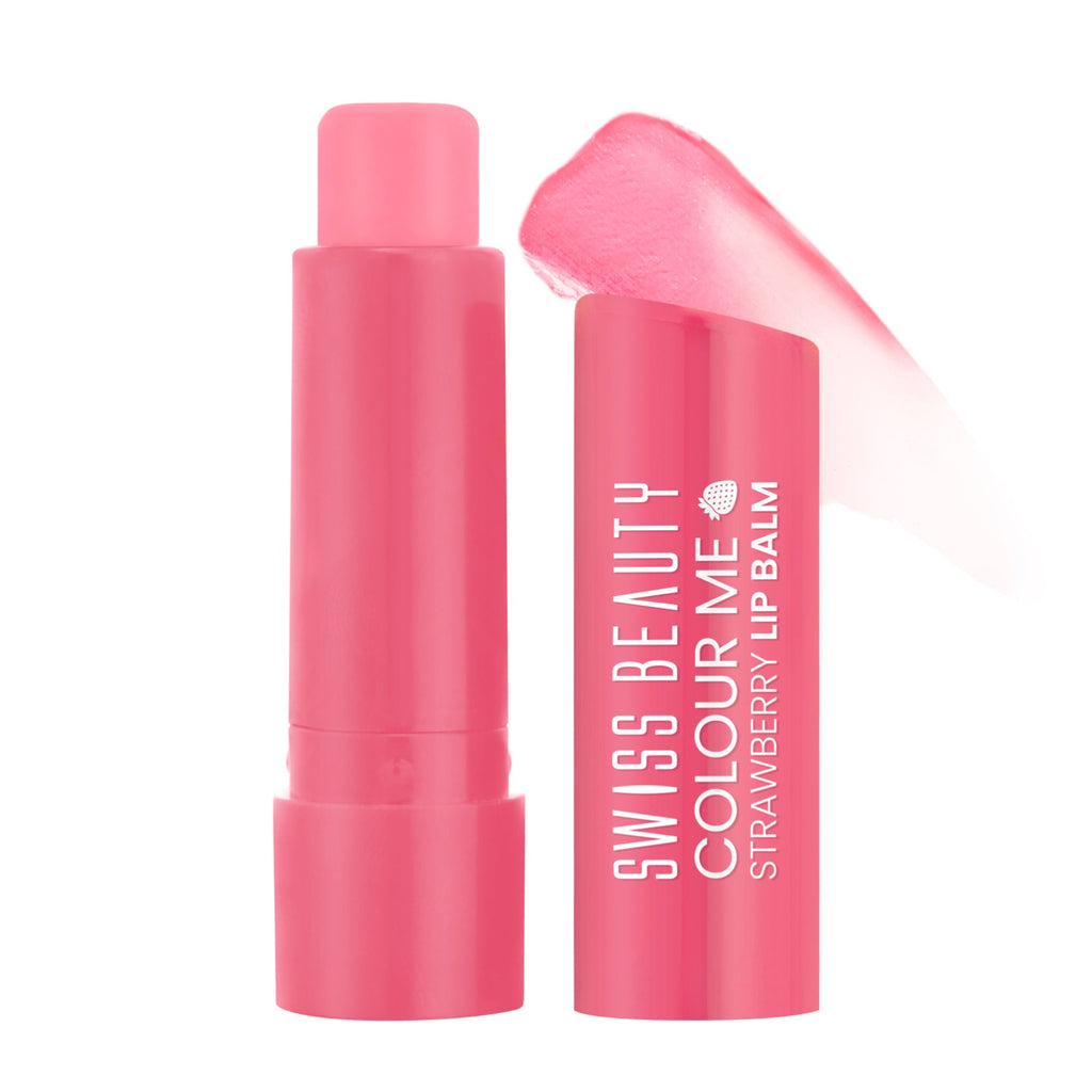 Swiss Beauty Colour Me Tinted Lip Balm For Dry With SPF 15 , Shea Butter and Vitamin E - Strawberry Slush - Distacart
