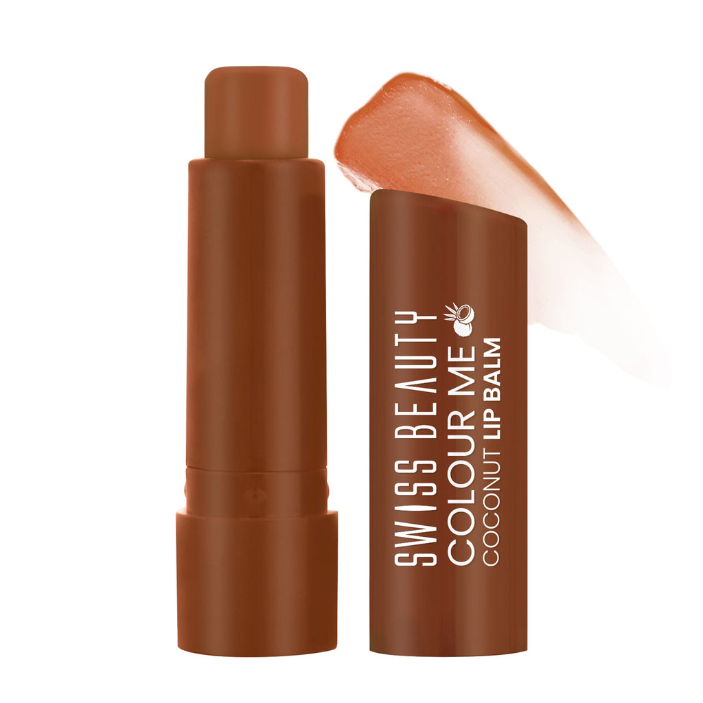 Swiss Beauty Colour Me Tinted Lip Balm For Dry With SPF 15 , Shea Butter and Vitamin E - Coconut Blast - Distacart