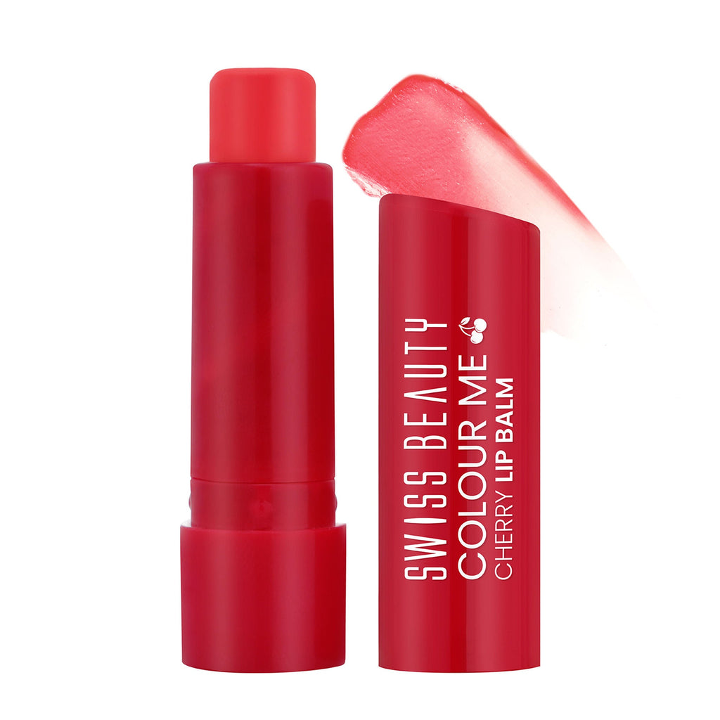 Swiss Beauty Colour Me Tinted Lip Balm For Dry With SPF 15 , Shea Butter and Vitamin E - Cherry Pop - Distacart