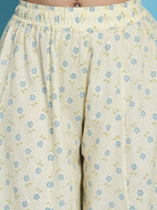 TAG 7 Ethnic Motifs Printed Pure Cotton Flared Ethnic Palazzo