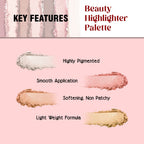 Matt Look Beauty Highlighter Palette - Sun and Sand