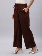 Souchii Brown Liva Ethnic Palazzos - Distacart