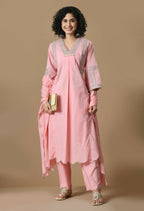 Joban Fashion Pink Cotton Kurta Set